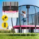 4FIZJO PRO Kids Garden Trampoline 252 cm 8FT, Pink and Black