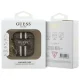Guess AirPods 1 / 2 dėklas 4G Printed Stripes Charm, ruda