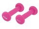 Viniliniai metaliniai hanteliai 4Fizjo Fitness, 2 x 0,5 kg, rožiniai