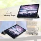 Samsung Galaxy Tab A 10.5 (SM-T590 T595) Trifold Stand PU Leather Hard Protective Cover Case, Black