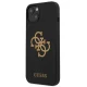 Guess GUHCP13SLS4GGBK Silicone 4G dėklas iPhone 13 mini, juodas