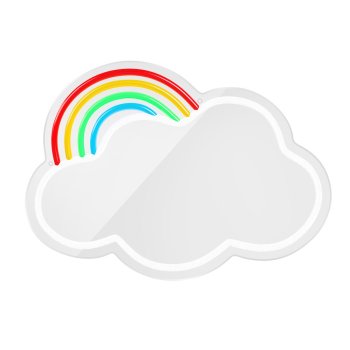 Forever Light FMNE05 Mirror LED Neon Cloud, Multicolor