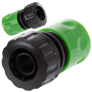 Quick Connector for Garden Hose 3/4", Green