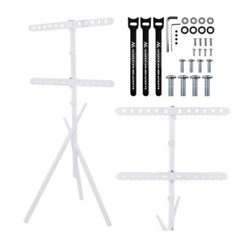 Maclean MC-182 W grindinis televizoriaus stovas (37-80", 60kg), baltas