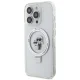 Karl Lagerfeld dėklas iPhone 15 Pro Max su Ring Stand ir MagSafe, baltas
