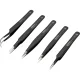 KNIPEX 92 00 01 ESD universalus ESD pincetų rinkinys, 5 vnt.