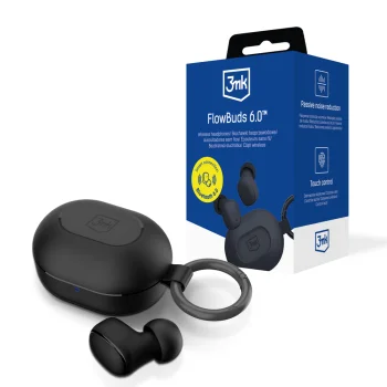 Belaidės TWS ausinės 3mk FlowBuds 6.0, Bluetooth 6.0, juodos
