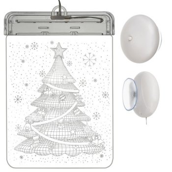 Malatec kalėdinė 3D LED lango dekoracija, eglutė