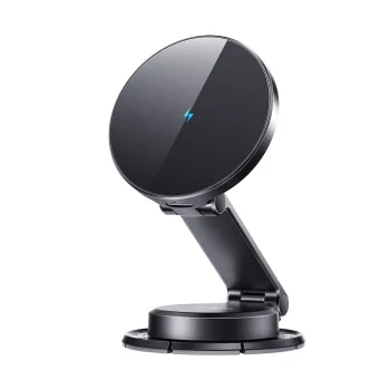 Joyroom JR-ZS408 Magnetic Car Dashboard Holder with 15W Wireless Charger - Black