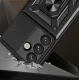 Dėklas Samsung Galaxy S25 Edge su kameros dangteliu ir stovu Hybrid Armor Camshield, juodas