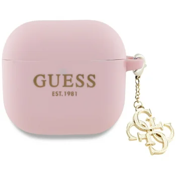 Guess Silicone 4G Charm Case for Apple AirPods 4 - Pink