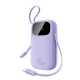 Baseus EnerFill FC31 20000mAh 45W išorinė baterija su laidais, violetinė