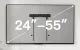 Perlegear PGMT7 televizoriaus sieninis laikiklis 24-55\", juodas