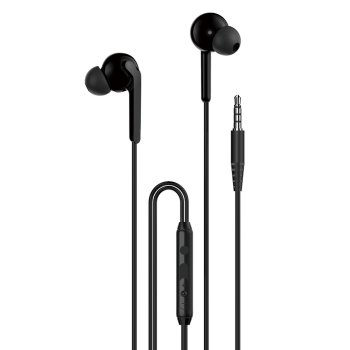 Dudao X3+ Laidinės įkišamos ausinės 3.5mm minijack, juodos