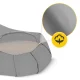 4Fizjo ZAFU Crescent Yoga and Meditation Cushion, Grey
