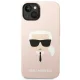 Karl Lagerfeld Silicone Karl\'s Head MagSafe dėklas iPhone 14 Plus / 15 Plus, rožinis