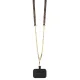 Guess Crossbody 4G Metal Logo dėklas su dirželiu iPhone 15, rudas