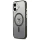 Guess IML Gradient Triangle Logo MagSafe dėklas telefonui iPhone 17, juodas