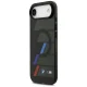 BMW M IML Metal Buttons Tricolor Lines MagSafe dėklas telefonui iPhone Air, juodas