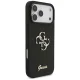 Guess Fixed Glitter Big 4G dėklas skirtas iPhone 17 Pro Max / 18 Pro Max, juodas