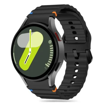 Tech-Protect silikoninis dirželis Samsung Galaxy Watch 4 / 5 / 6 / 7 / FE, juodas