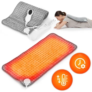 Electric Heating Pad 60x30 cm with Remote 10 Heat Levels 75W ModernHome