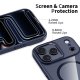 Tech-Protect MagMat MagSafe dėklas iPhone 17 Pro Max - Transparent / Navy Blue