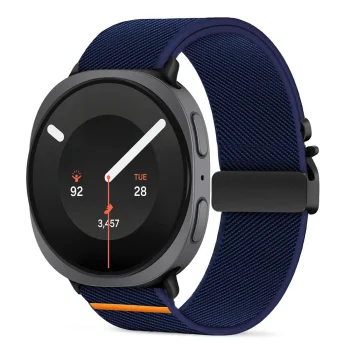 Tech-Protect Nylon Clasp dirželis Samsung Galaxy Watch (40/44/46 mm), tamsiai mėlynas