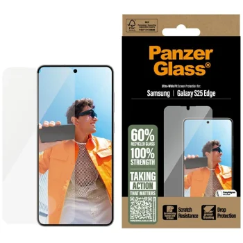 PanzerGlass Ultra-Wide Fit Tempered Glass  Samsung Galaxy S25 Edge - Clear