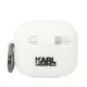 Karl Lagerfeld Silicone Choupette Head 3D dėklas AirPods 3 ausinėms, Baltas