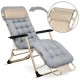 Sofotel Chillwell Folding Garden Sun Lounger with Cushion, Light Grey