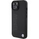 BMW dėklas iPhone 15 Plus telefonui Leather Hot Stamp MagSafe, juodas