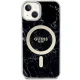 Guess Marble MagSafe dėklas iPhone 14 Plus telefonui, juodas