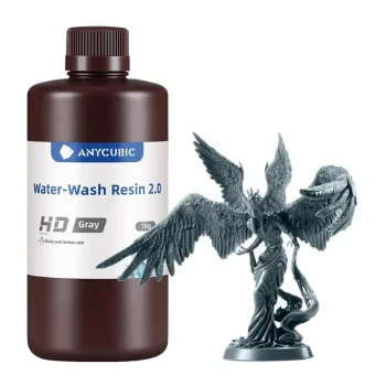 3D spausdintuvo fotopolimerinė derva ANYCUBIC Water-Wash Resin 2.0, 1 kg, pilka