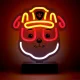 Psi Patrol Rubble pastatomas LED neonas su stovu