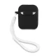 „Guess Silicone Vintage“ dėklas „Apple AirPods“, juodas/baltas