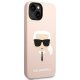 Karl Lagerfeld Silicone Karl\'s Head MagSafe dėklas iPhone 14 Plus / 15 Plus, rožinis