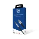 3Mk Protection AUX garso laidas 3.5 mm - USB-C, 1 m, sidabrinis