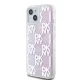 DKNY dėklas iPhone 15 / 14 / 13 telefonui Liquid Glitter Multilogo, rožinis
