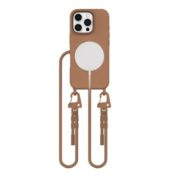Tech-Protect iPhone 16 Pro dėklas MagNecklace MagSafe, ruda