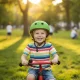 Vaikiškas dviratininko šalmas Trike Fix su LED, M (55-58 cm), tamsiai žalias