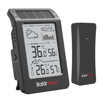 BALDRTHERM B0596WT2H2P-V1 meteorologinė stotelė, juoda