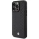 BMW Leather Diamond Pattern dėklas iPhone 15 Pro Max, juodas