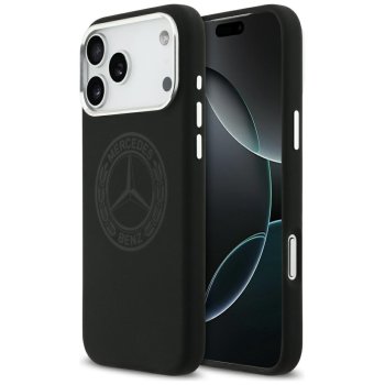 Mercedes Silicone Vintage Logo MagSafe Case for iPhone 17 Pro Max, Black