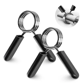Spyruokliniai grifo užraktai 4FIZJO 25 mm, 2 vnt., juodi / sidabriniai