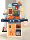 Multistore Kids Play Kitchen with Sound, LED and Steam, 42 Accessories, Navy Blue