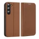 Atverčiamasis dėklas Dux Ducis Skin X2 skirtas Samsung Galaxy S23+ su stovu, rudas