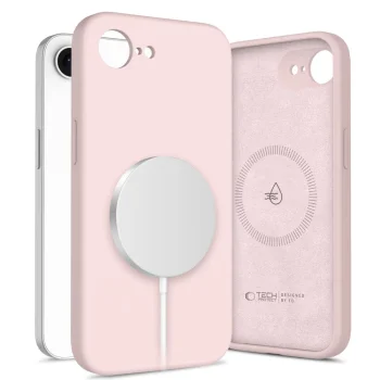 Tech-Protect Silicone MagSafe dėklas skirtas iPhone 16e / 17e, rožinis