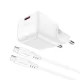 Acefast A73 Mini PD 20W GaN įkroviklis + USB-C laidas, baltas