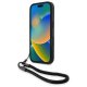 BMW iPhone 16 Pro Max dėklas Signature Leather Wordmark Cord, juodas